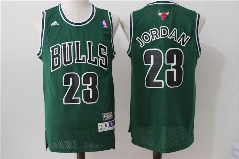 Men Chicago Bulls 23 Jordan Green Adidas NBA Jersey